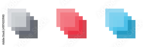 Land layers vector icon set in solid style. Vector Illustration .  EPS 10 .