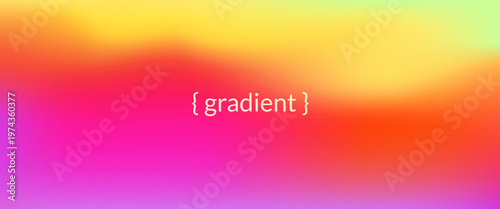 Vibrant gradient background for tech startup branding, landing page and pitch deck. Neon aurora mesh with orange, magenta and purple for digital product design template. Vector vibrant gradation.