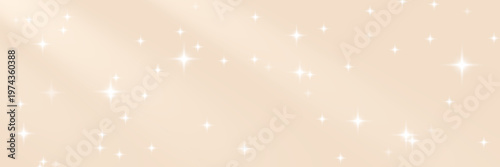 Light shimmering beige and bokeh lights create a dreamy celebration atmosphere with soft glitter sparkles. Vector elegant holiday designs or premium cosmetic background.