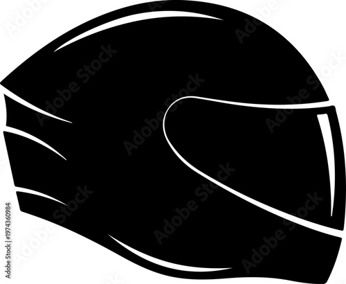 Motorcycle Helmet silhouette vector illustration