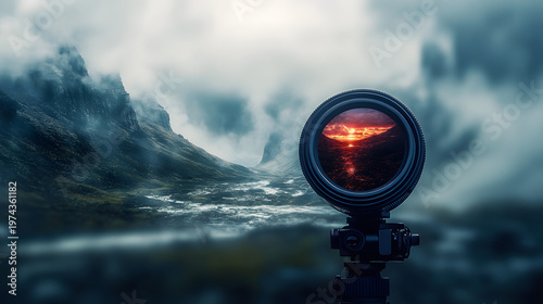 camera lens mountain photography