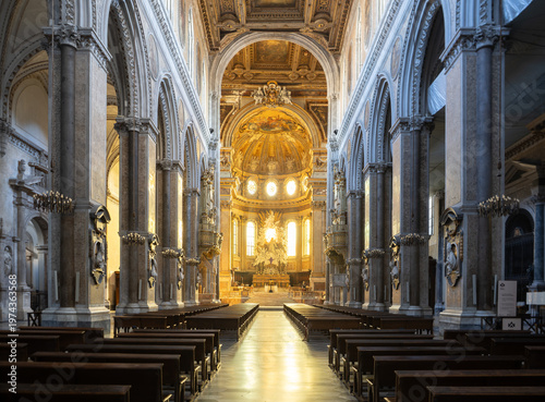Duomo di Napoli (Naples Cathedral), gothic revival and baroque styled church in Naples, Italy
