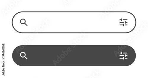 Custom Search Icon. Search Settings and Filter Configuration Symbol