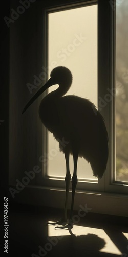 Ghostly outline of a dodo bird, rendered in subtle tones and shadows, a quiet testament to a vanished presence,  shadows,  minimalist art