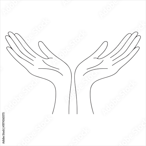 A pair of hands with palms facing upwards