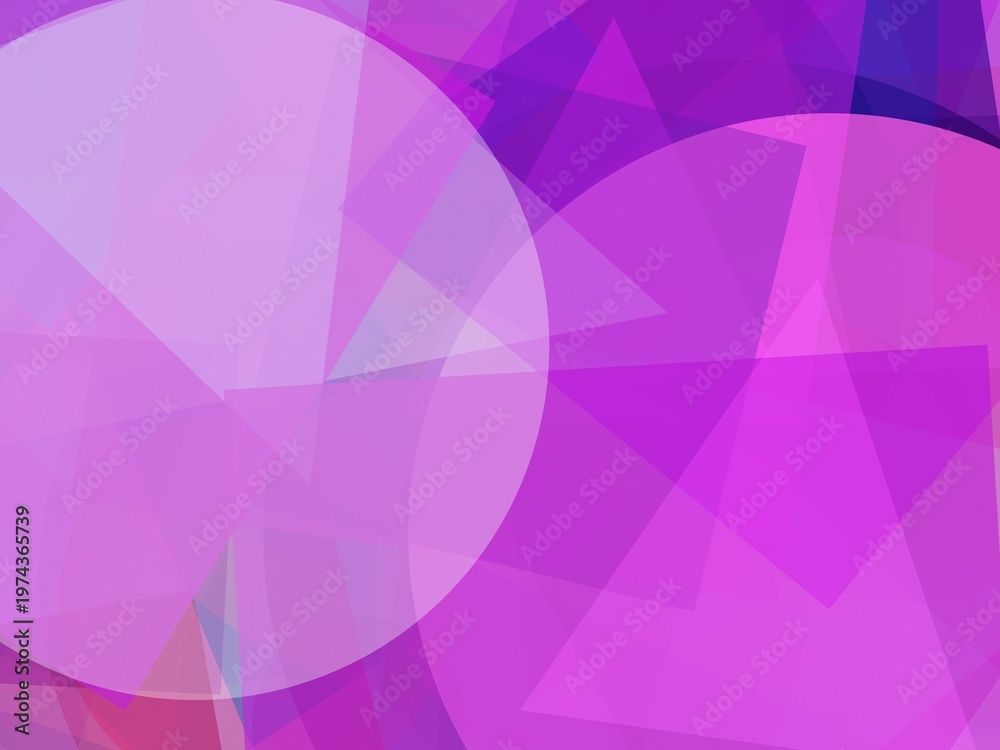 Obraz premium Abstract geometric background with colorful overlapping shapes, triangles and circles