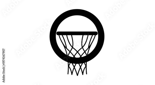 Basketball hoop net backboard.