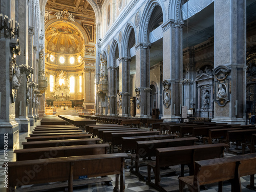 Duomo di Napoli (Naples Cathedral), gothic revival and baroque styled church in Naples, Italy
