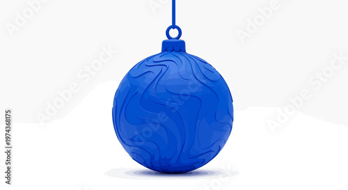 Blue Christmas Tree Bauble Decoration.