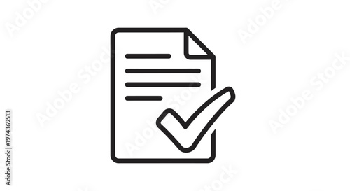 Checklist document icon with checkmark.