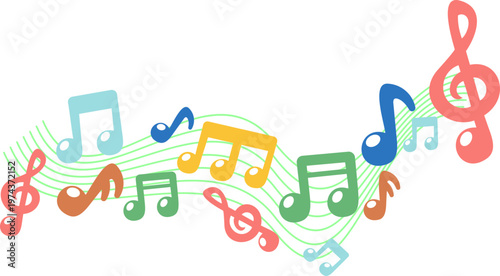 Wave With Melody Symbols