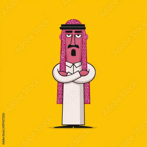 a cartoon saudi character