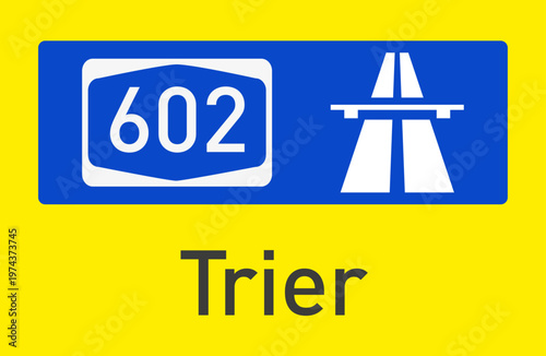 Vektorzeichen, Bundesautobahn A602, Trier