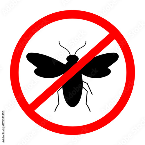 Sign shows prohibition of flies in a public area, conveying a clear message to avoid these insects, focused on maintaining cleanliness