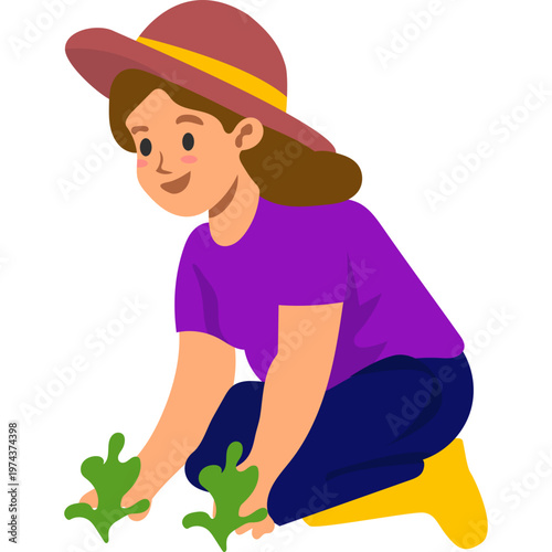 Activities of a Farmer Illustration