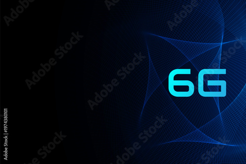 concept of technology 6G mobile network , New generation telecommunication, high-speed mobile Internet,	
