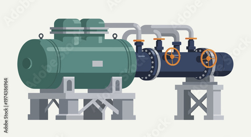 Industrial Heat Exchanger System for Efficient Thermal Energy Transfer.