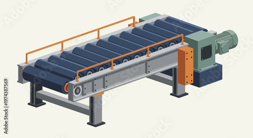 Industrial Roller Conveyor System for Material Handling and Production Line.