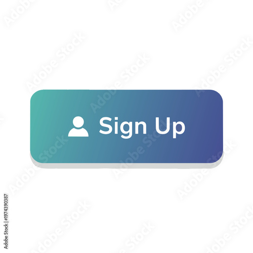 Sign Up Button With Icon.