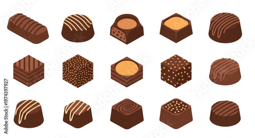 Assorted Chocolate Truffle Bonbons with Decorative Toppings.