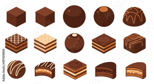 Assorted Chocolate Truffles and Layered Chocolate Bites.