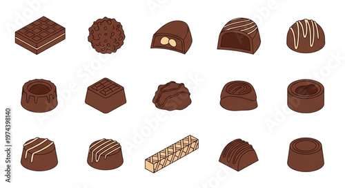 Assorted Chocolate Truffles and Pralines Gourmet Collection.