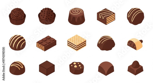 Assorted handmade chocolate pralines truffles and bonbons.