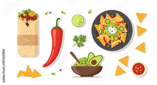 Monochrome line art illustration of DJ equipment including turntable headphones mixer and speakers.