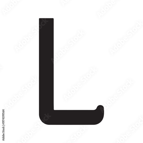 L-shaped hook or bracket icon Structural support element in various