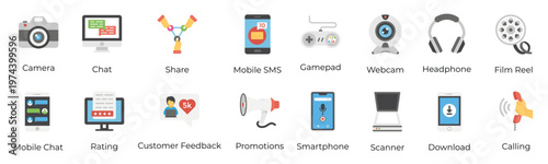 pack of social network vector icons