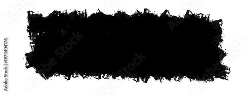 A black watercolor brush stroke on a white background, abstract and artistic illustration