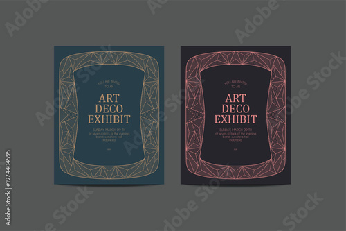Art Deco Exhibit Invitation Template
