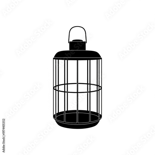 vintage lantern isolated on white