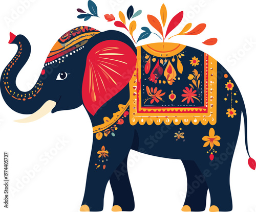 Indian elephant vector illustration artwork