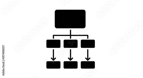 Black Diagram Illustrating Data Flow and Information Processing.