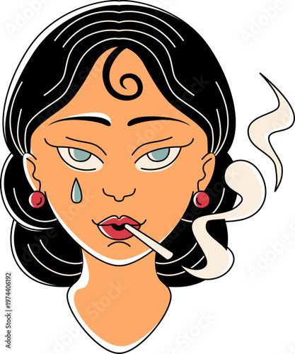 Crying Woman Portrait