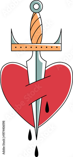 Heart Pierced by Sword