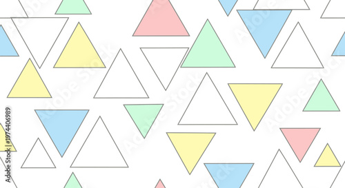 Colorful Triangle Shapes Pattern Design.