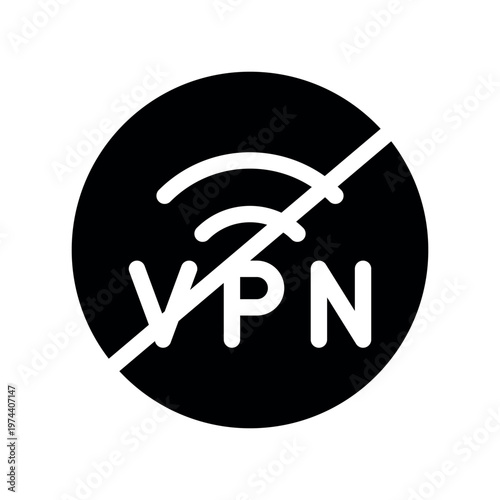 Global VPN Access Forbidden Prohibited Connection Vector Graphic