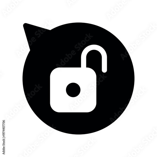 Unblocked Chat Message and Open Communication Dialogue Vector Icon