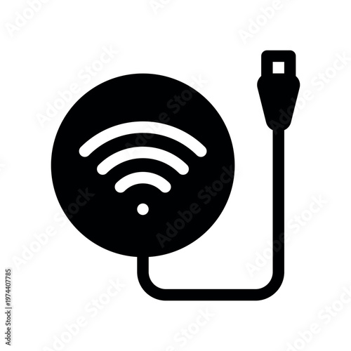 Wireless Wifi Hotspot Connection with USB Hardware Interface Icon