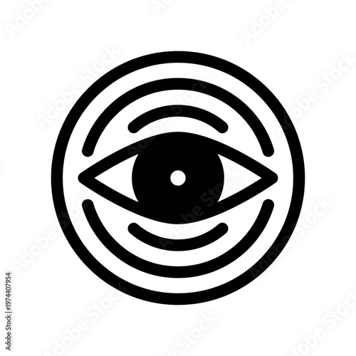 Biometric Eye Scanner and Digital Security Authentication Vector Art