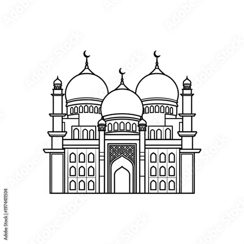 taj mahal vector illustration
