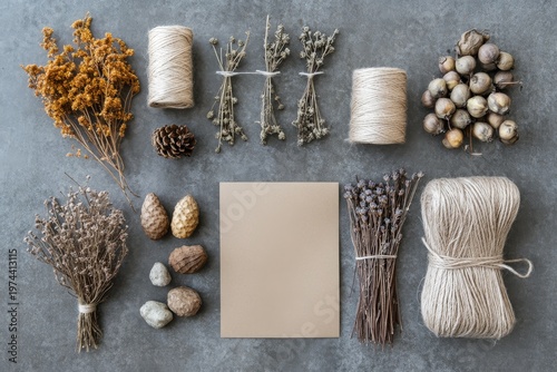 selective focus organic brown paper fibers