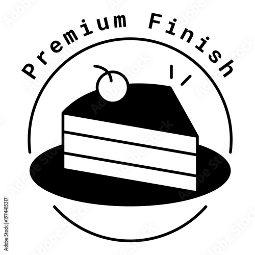 Premium Finish Icon. Quality, Finish, Product Symbol. Illustration for High Quality Concept.