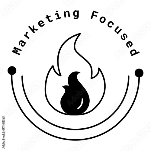 Marketing Focused Icon. Marketing, Strategy, Focus Symbol. Illustration for Business Growth Concept.