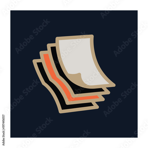 Vector of a stack of modern lounge chairs on a dark background