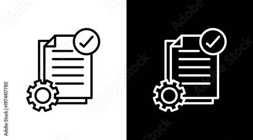 Execution White Icon Set Design