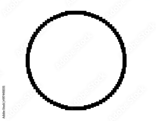 A simple black circle on a white background