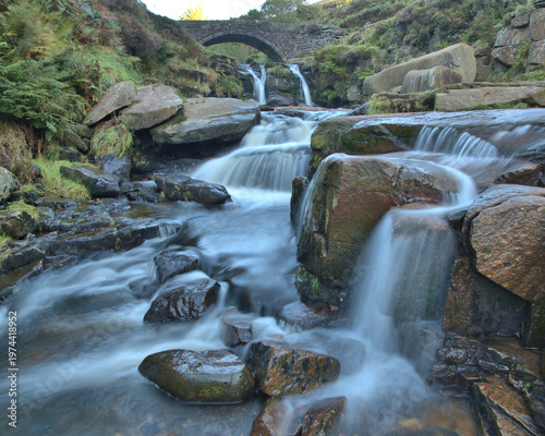 Three Shires Head packhorse bridges and waterfalls.